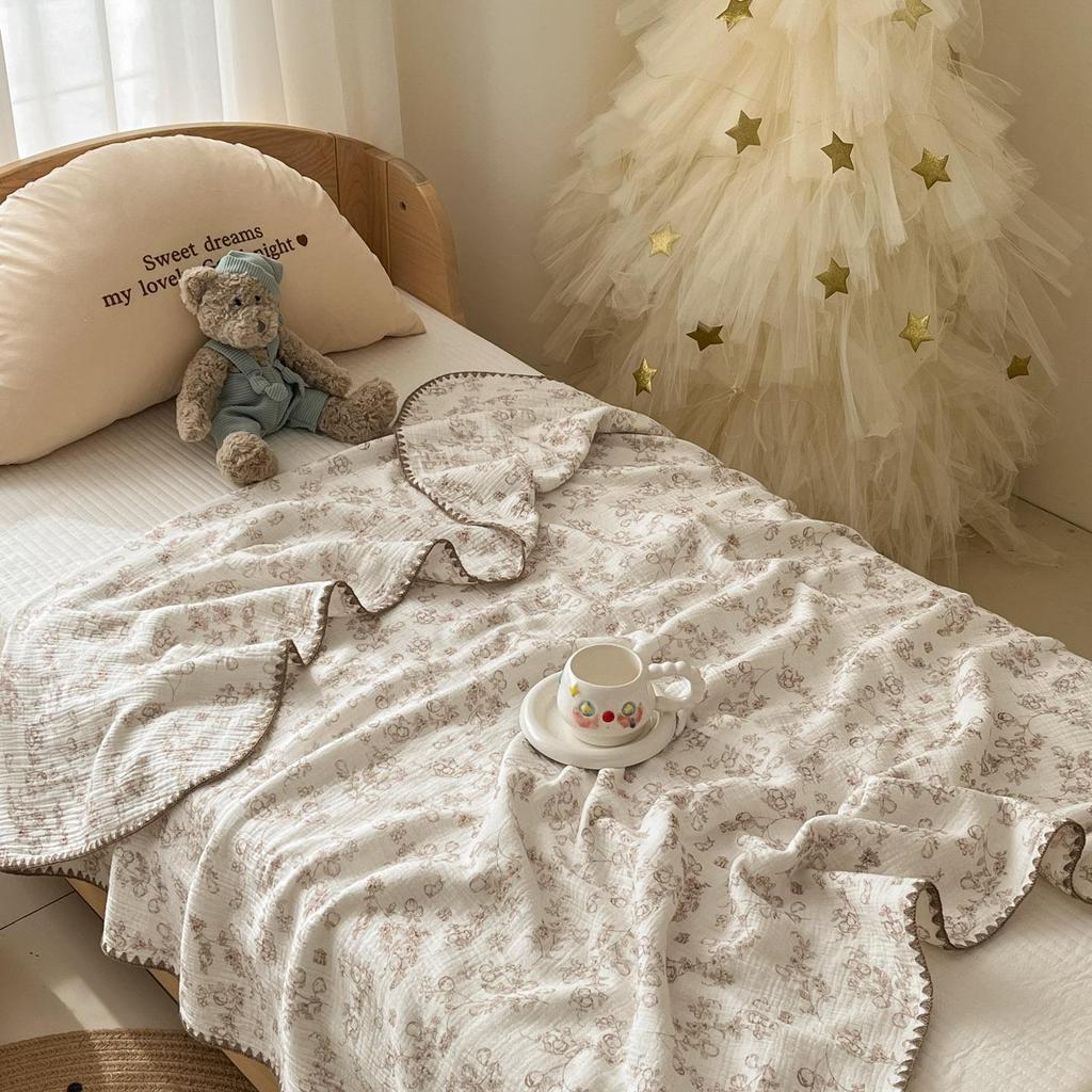 Class A Crinkled Gauze Cotton Children's Summer Quilt - Lightweight, Cooling, Machine Washable