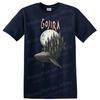 Gojira Retro Rock Baleia Cidade Castelo Lua Arte Fantasia Camiseta c/ Tee