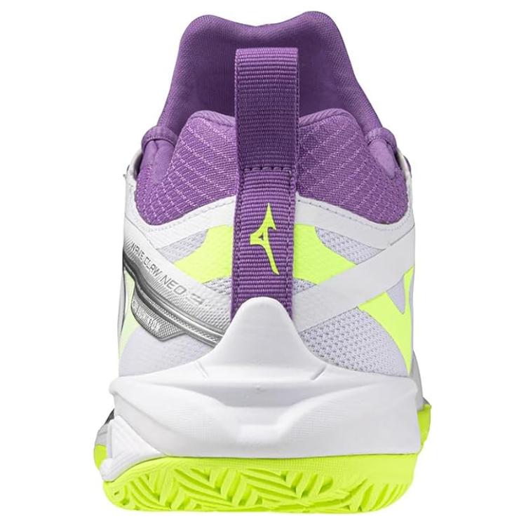 Mizuno Wave Claw Neo 3 Wide White Neo Lime Lavender Unisex Sneakers 71GA247312