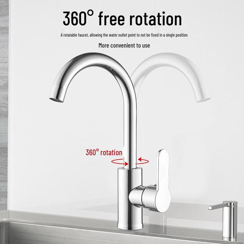 TLXT Wall-Mounted Hot & Cold Kitchen Faucet