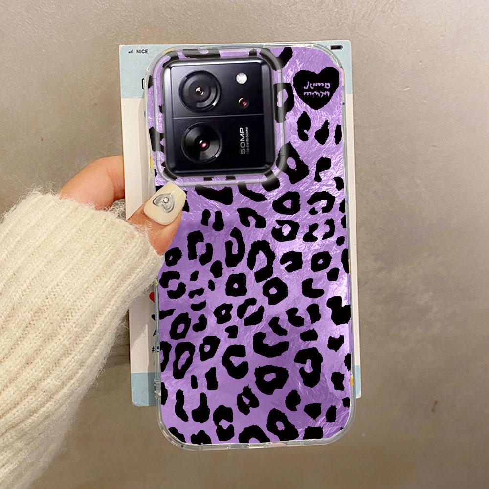 Retro White Leopard Print Pattern Phone Case for Xiaomi 13T 14T 11 Lite NE Poco X5 M6 Pro X6 X7 X3 Pro NFC C65 C61 M5S TPU Cover