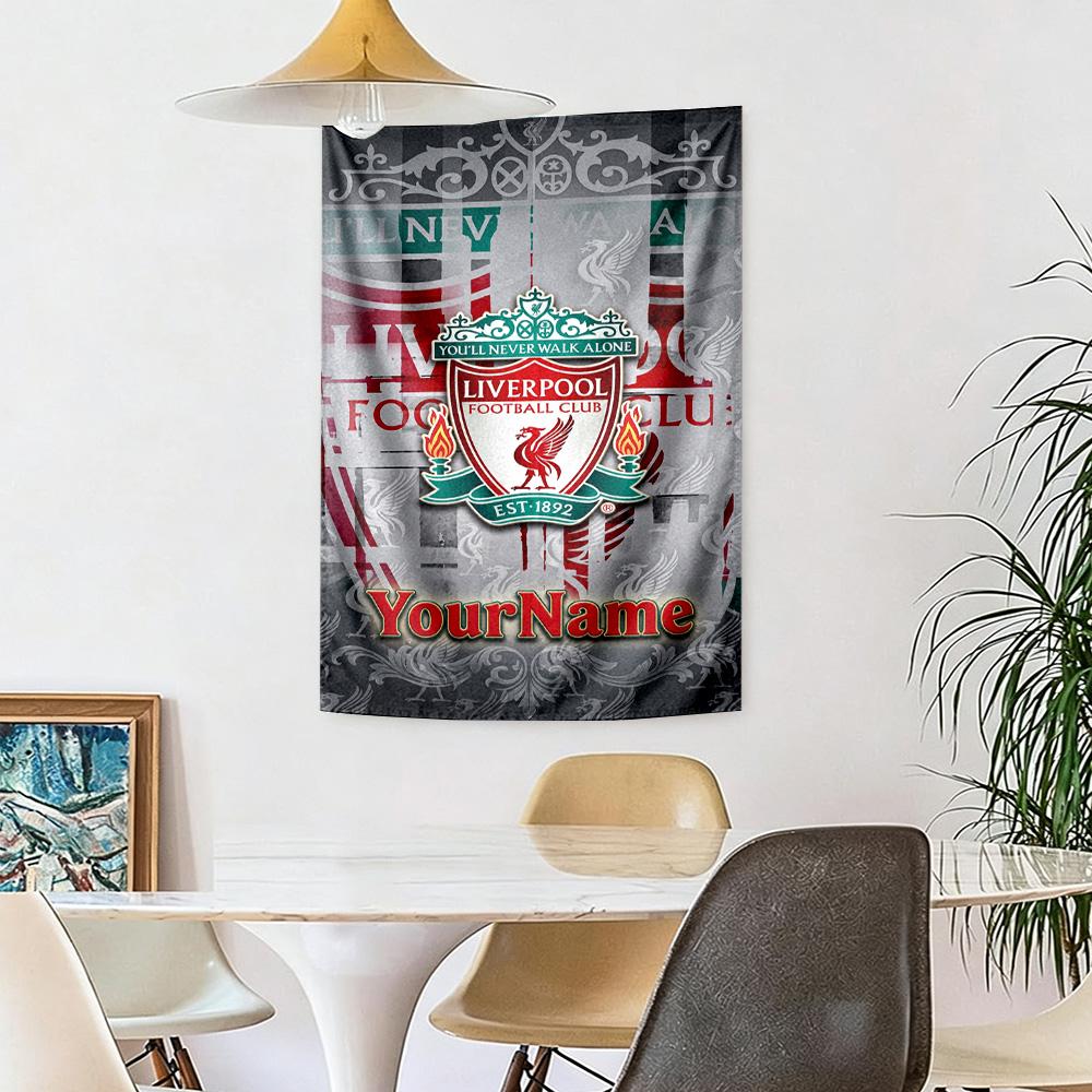 Liverpool Custom Ditt Navn Vægdekoration Vægtæppe Kunst Til Kæledyr Mindesmærke Fødselsdag Bryllupsfest Baggrund Familiegave
