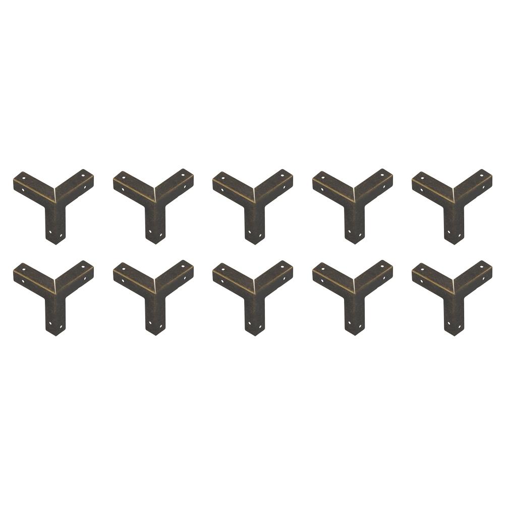 10 шт. Коробка для хранения, Угловые кронштейны, Шкатулка для украшений, Угловые защитные накладки, Защита углов мебели С крепежными винтами бронзовый