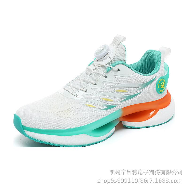 

Spring new sports shoes flying woven running shoes shock-absorbing popcorn men s shoes fashion couple large size casual shoes 2025 45