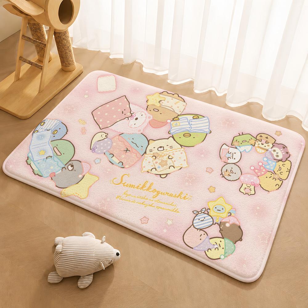 S-Sumikko Gurashi Exquisite Floor Mat Floor Mat Soft Flannel Non-Slip Door Rug for Living Room