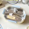 Microwave Safe Cute Lunch Container Food Grade Partitioned  Lunch Plate  Refrigeration Storage
