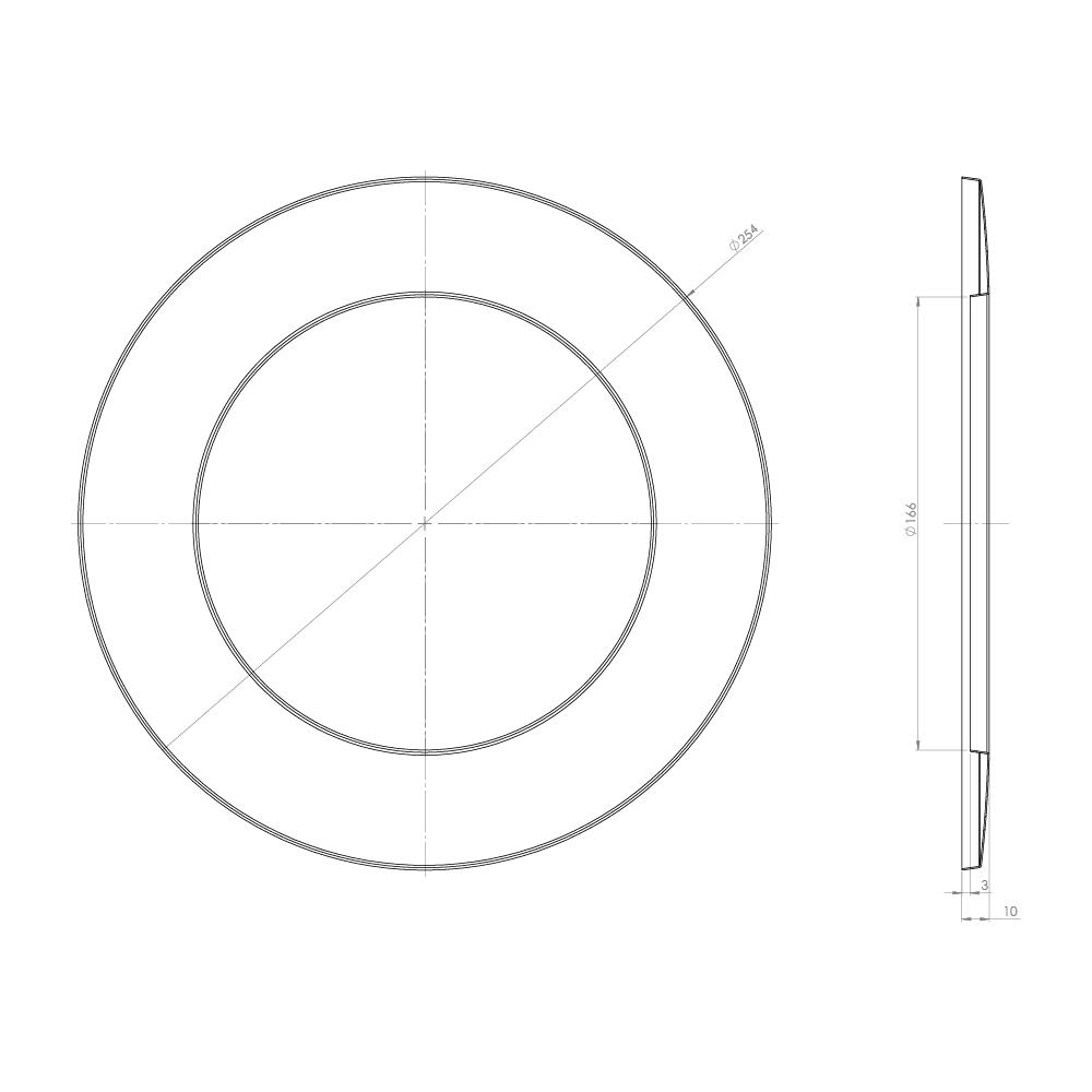 Steel Rosette Ø 160 CLASIC