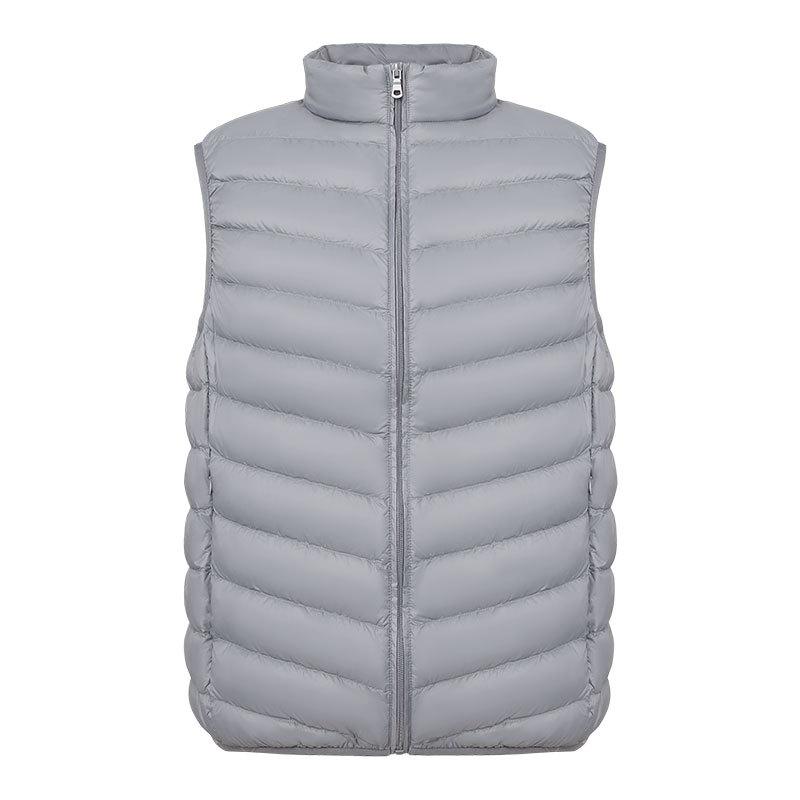Men's 90 fleece new men's stand-up collar vest white duck down light down jacket vest large size jacket