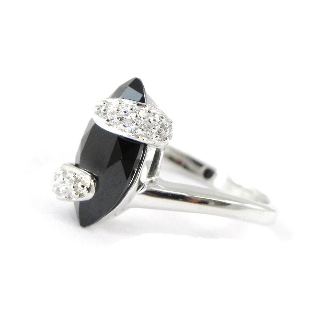 Silver Ring 'Désir' Black