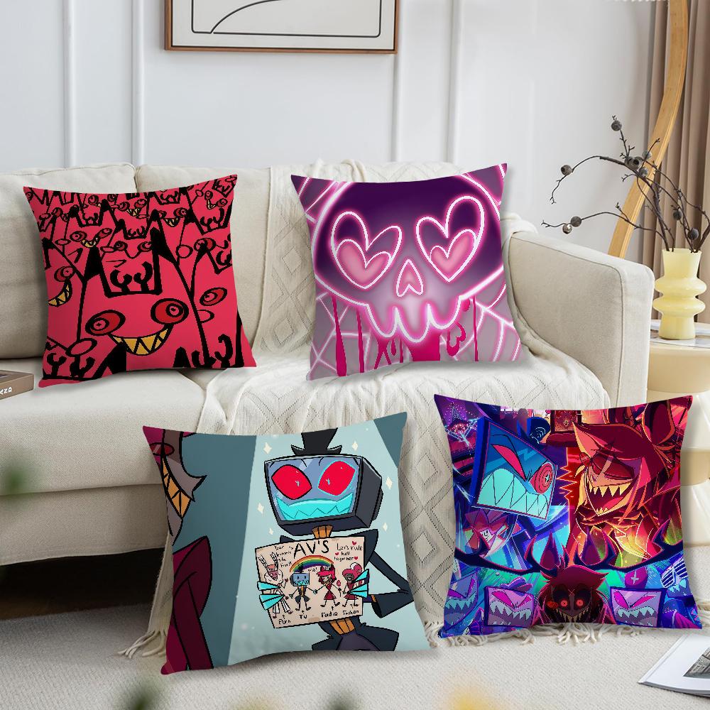 H-HazbinS Cool H-Hotel cushion cover Decoration Room Shop Car Best Home Office Coffee Pillow Sofa Printing Nordic Simplicity Hit