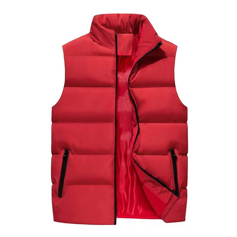 Men S Sleeveless Stand Collar Padded Vest Winter Casual Sports Cotton Jacket