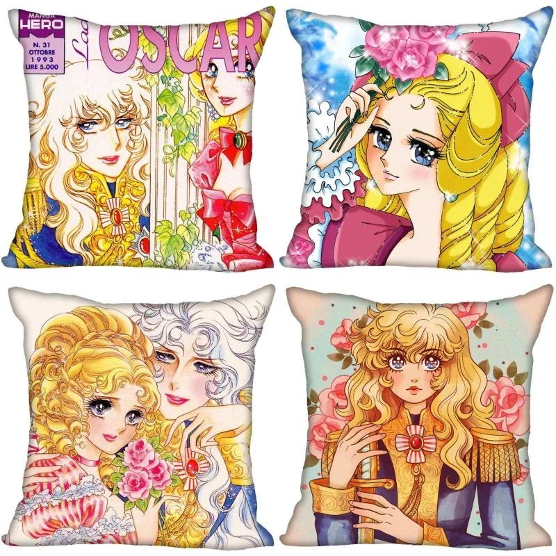 Anime The Rose of Versailles Pillow Cover Bedroom Home Office Decorative Pillowcase Square Zipper Pillow Cases Eco-Friendly 0406