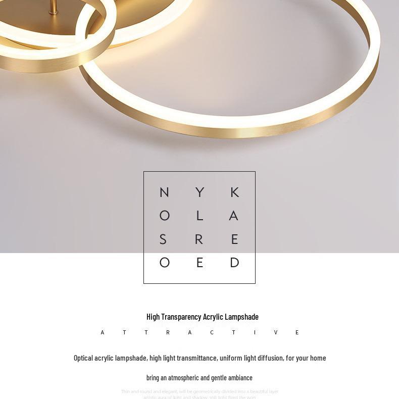 Nordic LED Round Ceiling Lamp - Modern Minimalist Ring Design for Living Room, Bedroom, or Study.