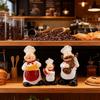 Chef Kitchen Decor 3Piece Decorations Holding Instrument Small Kitchen Decor For Home Dining Restaurant Pantry Theme Room Gnome