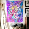 pretty cure Wall Tapestry Aesthetic Wall Hanging Printed Fabric Blanket Decorative Tapestries for Bedroom Living Room Home Decor
