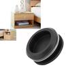 Black Aluminum Alloy Round Glass Sliding Door Handle Furniture Pulls Cabinet Knob