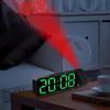Projection Alarm Clock LED Digital Alarm Clock Large Number Display Desk Alarm Clock Temperature/Date Display for Heavy Sleepers