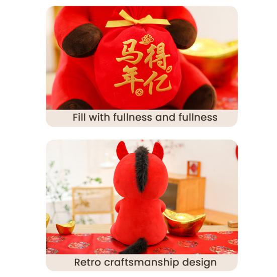 2026 Year of The Horse Stuffed Animal Plush Doll Chinese New Year Zodiac Horse