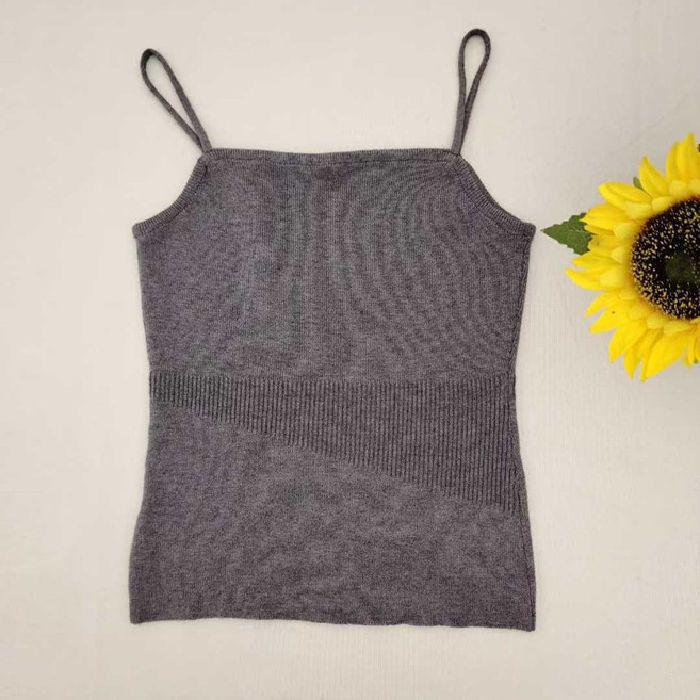 Korean Style Slim Fit Knit Camisole Vest - Women's Summer Solid Color Base Layer Top