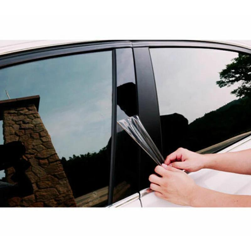 6Pcs Glossy Black Sticker For Toyota Fortuner/SW4 2016-2023 Car Door Window Pillar Posts Window Door Mounting Trim Accessories