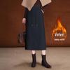 Jupe Midi Amincissante Taille Haute Doublée de Polaire - Style Hiver 2025