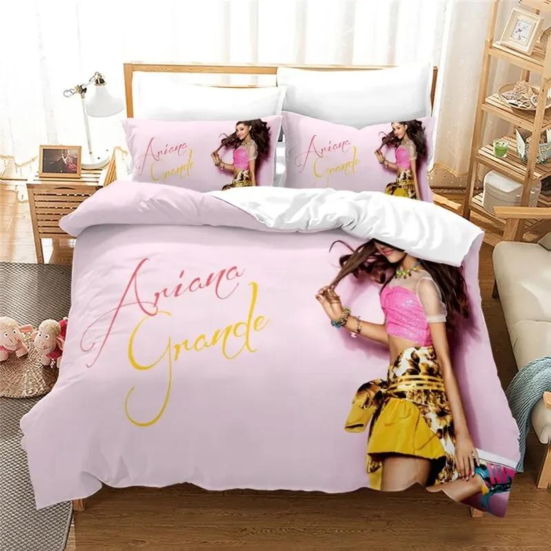 Fashion Sexy Girl Ariana Grande 3D Bedding Set Duvet Cover With Pillowcase Set Home Textile Bedclothes Twin Full Queen King Size