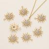 2/4Pcs 18K Gold Color Plated Various Leaves Charms Pendants with Zircon for DIY Necklace Jewelry Making Supplies Accessories