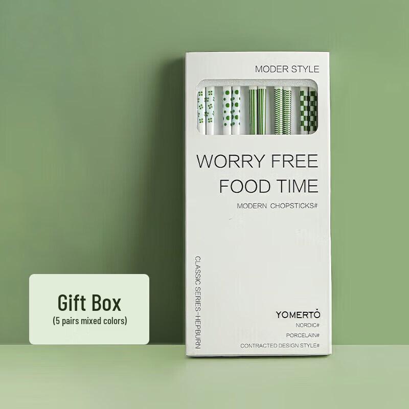 

Nordic Style Ceramic Chopsticks 5-Pair Gift Set