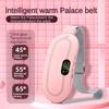 Elektrisk Värmedyna för Mensvärk 4 Vibrationsmassage Varm Kompress Magomslag Bälte för Kvinnor Buk Ulter Värmare Bälte