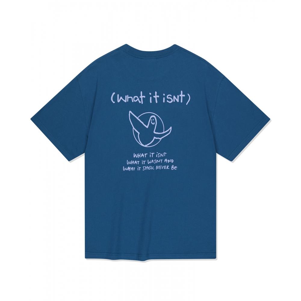 

WHATITISNT Футболка с короткими рукавами и графическим логотипом Angel Logo Синяя