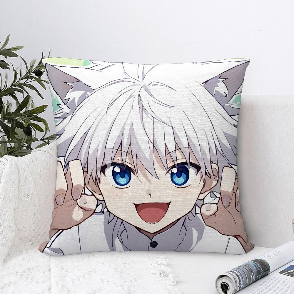 Anime H-Hunter x Hunter Pillow Case Plush Fabric Soft Pillowcase Double Sided Print Cushion Cover Throw Pillow Cover