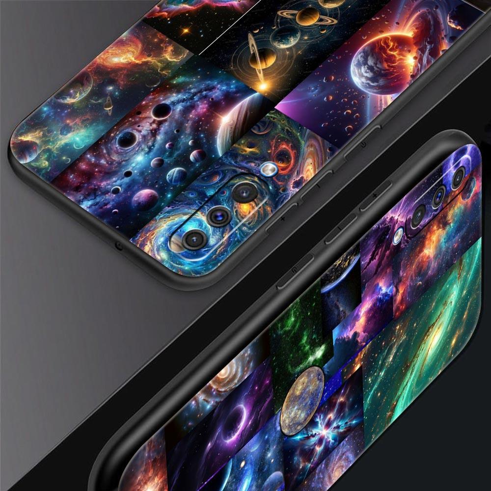 Universe Starry Sky Moon Phone Case for Samsung Galaxy A56 A36 A26 A16 A34 A24 A42 A22 A20 A12 A40 A30 A10 Soft TPU Cover Shell