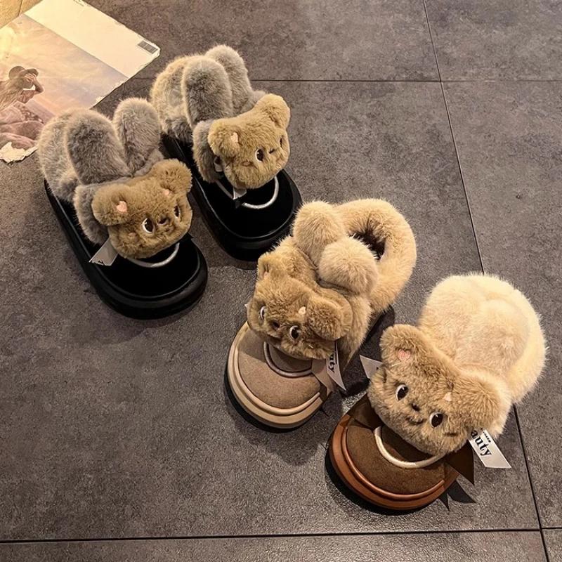 2024 Winter Frauen Schnee Stiefel Plüsch Warme Rutschfeste Wasserdichte Damen Wohnungen Turnschuhe Casual Slip auf Weibliche Stiefeletten Botas Mujer