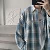 2024 Checkered Long Sleeved Shirt Ins Loose Shirt Men'S Summer Trend Versatile Casual Jacket