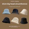 Fisherman Hat Large Size Cotton Sun Protection Wide Brim Summer Style For Casual Wear