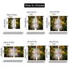 2pcs   spring summer Curtains Sunflower Barn Door Semi-Sheer Curtains Durable 100% Polyester Fabric Versatile All for Grey