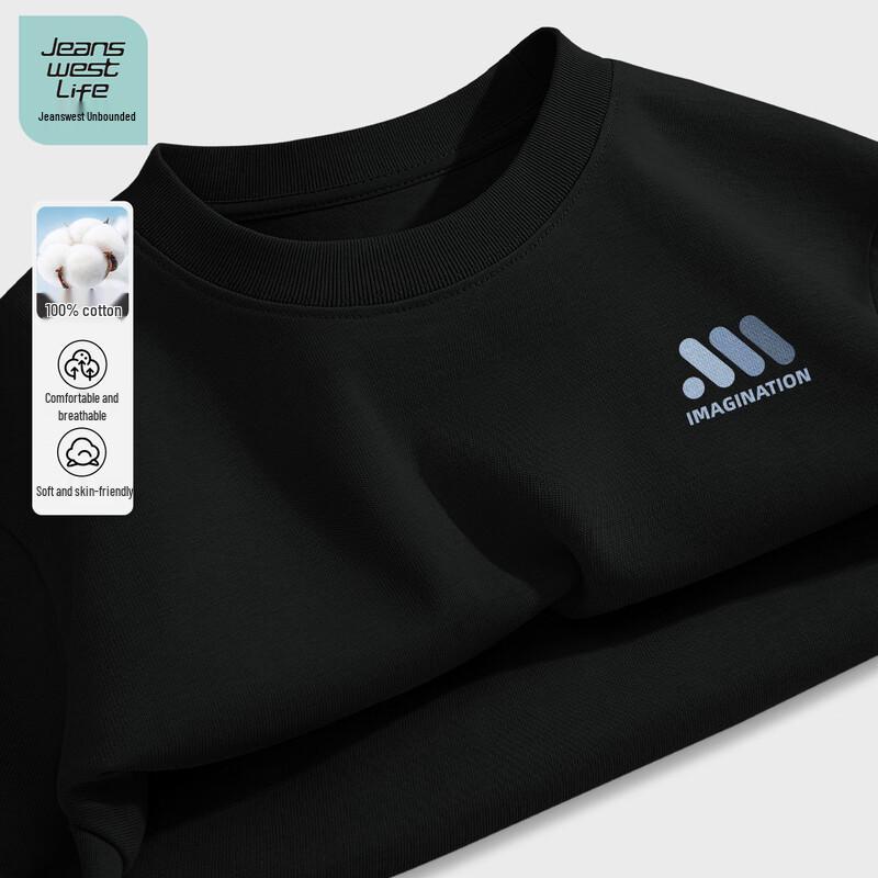 JEANSWEST LIFE Men s Pure Cotton Graphic T-Shirt L