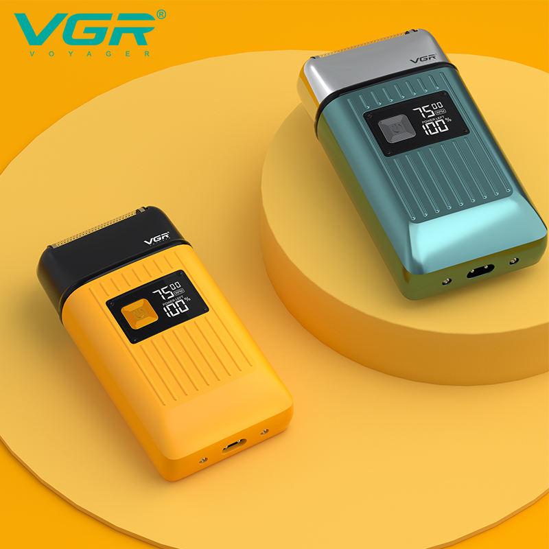 2026 VGR Men's Razor IPX6 Body Wash Professional Sideburn Trimming Intelligent Digital Display Multi-functional Shaving Sculpting Hair Trimmer V-357