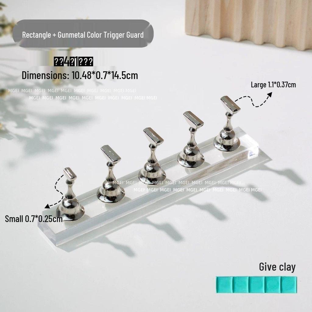 Non-Magnetic Nail Art Finger Cots: Cat Eye Acrylic Practice Base & Wearable Nail Pattern Stand