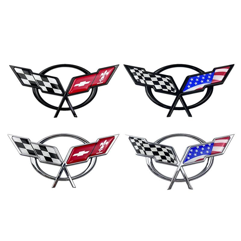 For Chevrolet Corvette 60 Years Camaro Aveo Cruze Malibu Captiva Trax Niva Captiva 3D ABS Car Fender Rear Trunk Emblem Sticker