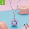 Dream Sweet Donut Pendant Accessories S925 Sterling Silver Macaron Girl Heart Diy Beads