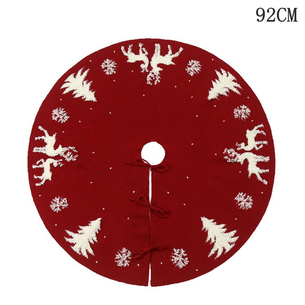 Reusable Acrylic Christmas Tree Skirt Large Shaggy Round Rug Cover for Home Festival Ornament Indoor Outdoor Decor