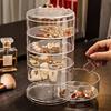 Transparent Organizer Box Dust Proof And Waterproof Large Capacity Rotatable Jewelry Hairpin Jewelry Cosmetics Storage Box