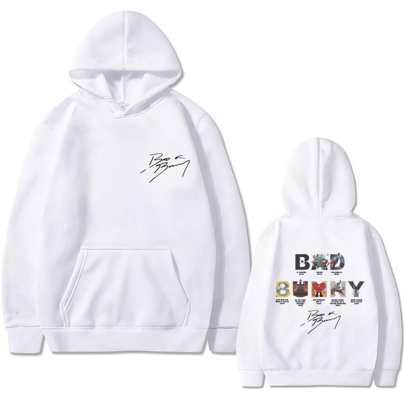 Rapper Bad Bunny Music Album Cover Graphic Hoodie Men Women Hip Hop Oversized Hooded Tracksuit Male Casual Fleece Cotton Hoodies