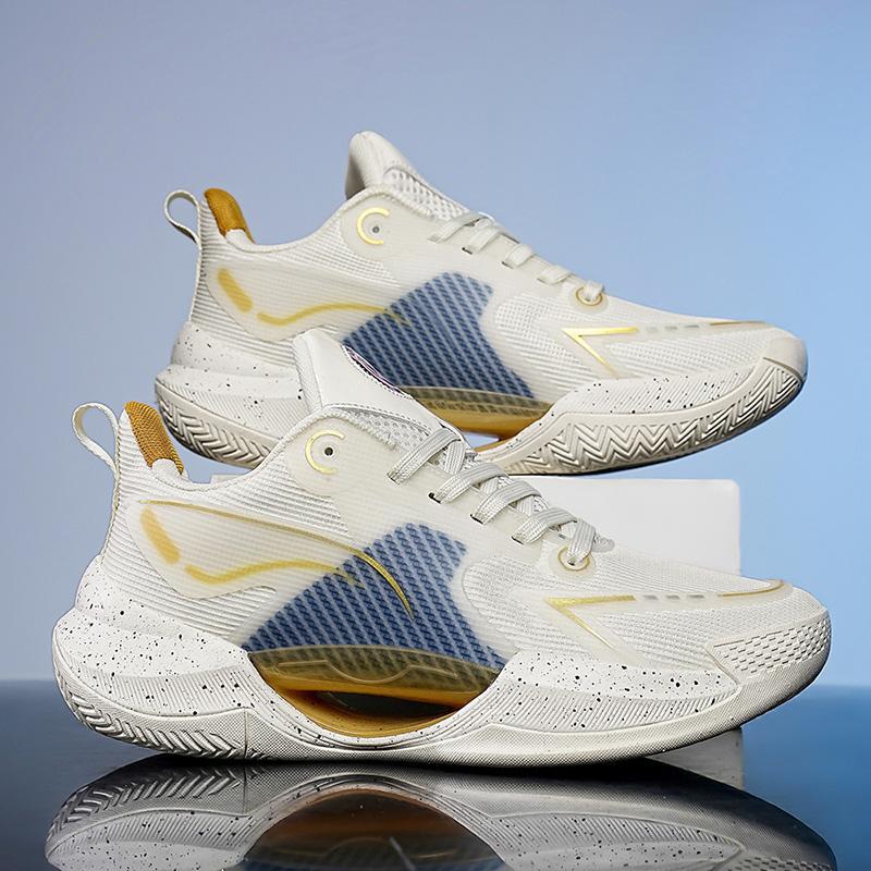 

Летние мужские кроссовки 2025 новые сетчатые дышащие баскетбольные кроссовки спортивные студенческие ультралегкие амортизирующие кроссовки для бега 44 кремовый