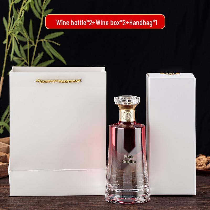 500ml Original Pulp Glass Baijiu Bottle Set - Thickened, Sealed, Empty for Collection