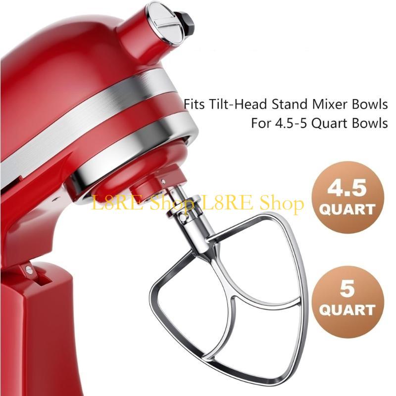 L8RE Stainless Steel Flat Beater for 4.5-5QT Mixer Beater Paddle Tilt Head Stand CN