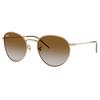 Ray Ban Round Reverse Brown Gradient Round Unisex Sunglasses Rbr0103s 001 Cb 55