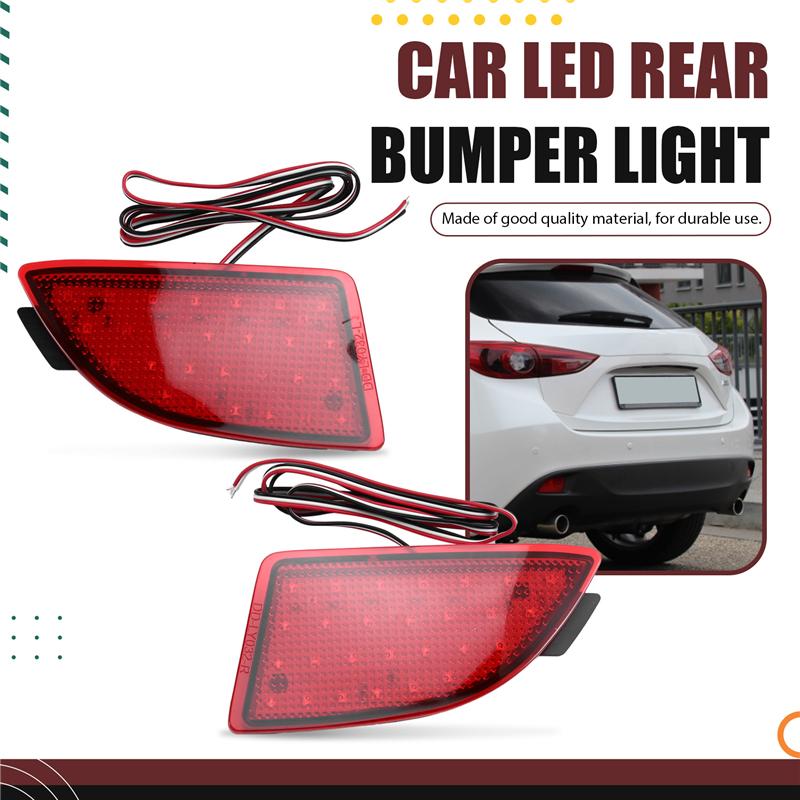 A16P-Car LED Rear Bumper Light For Mazda 3 Hatchback Axela BM BL Brake Light Rear Reflector Light BCW8-51-5M0B BCW8-51-5L0B