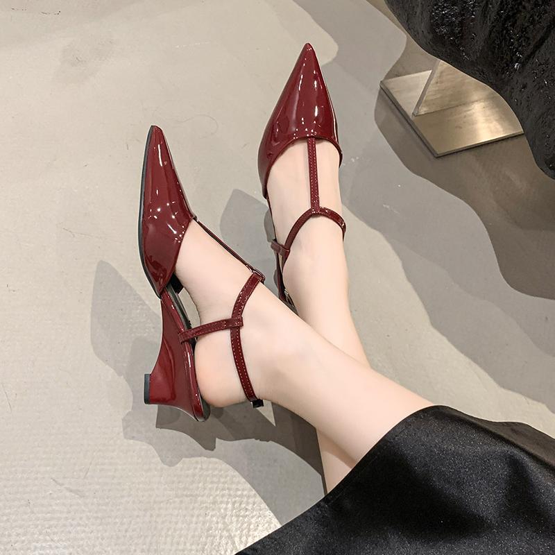 Fashion New Style Popular Summer Women's Gladiator Low Heels Women Sandals Fashion Pointed Toe Dress Street Style Pumps Zapatos De Mujer